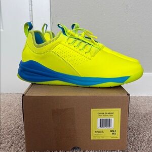 Clove Classic Men’s Shoes - Neon Yellow and Blue